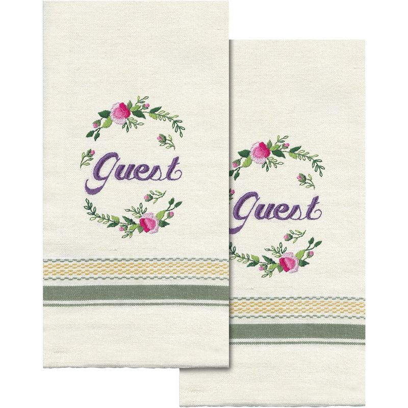 Tobin Stamped For Embroidery Kitchen Towels 18"X28" 2/Pkg-Guest