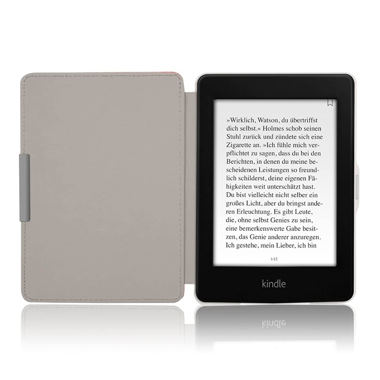 Case Compatible with Amazon Kindle Paperwhite - PU e-Reader Cover - Smile
