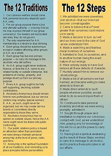 AA/ 12 Step Bookmarks- Sobriety Gifts - 10 Double-Sided Bookmarks