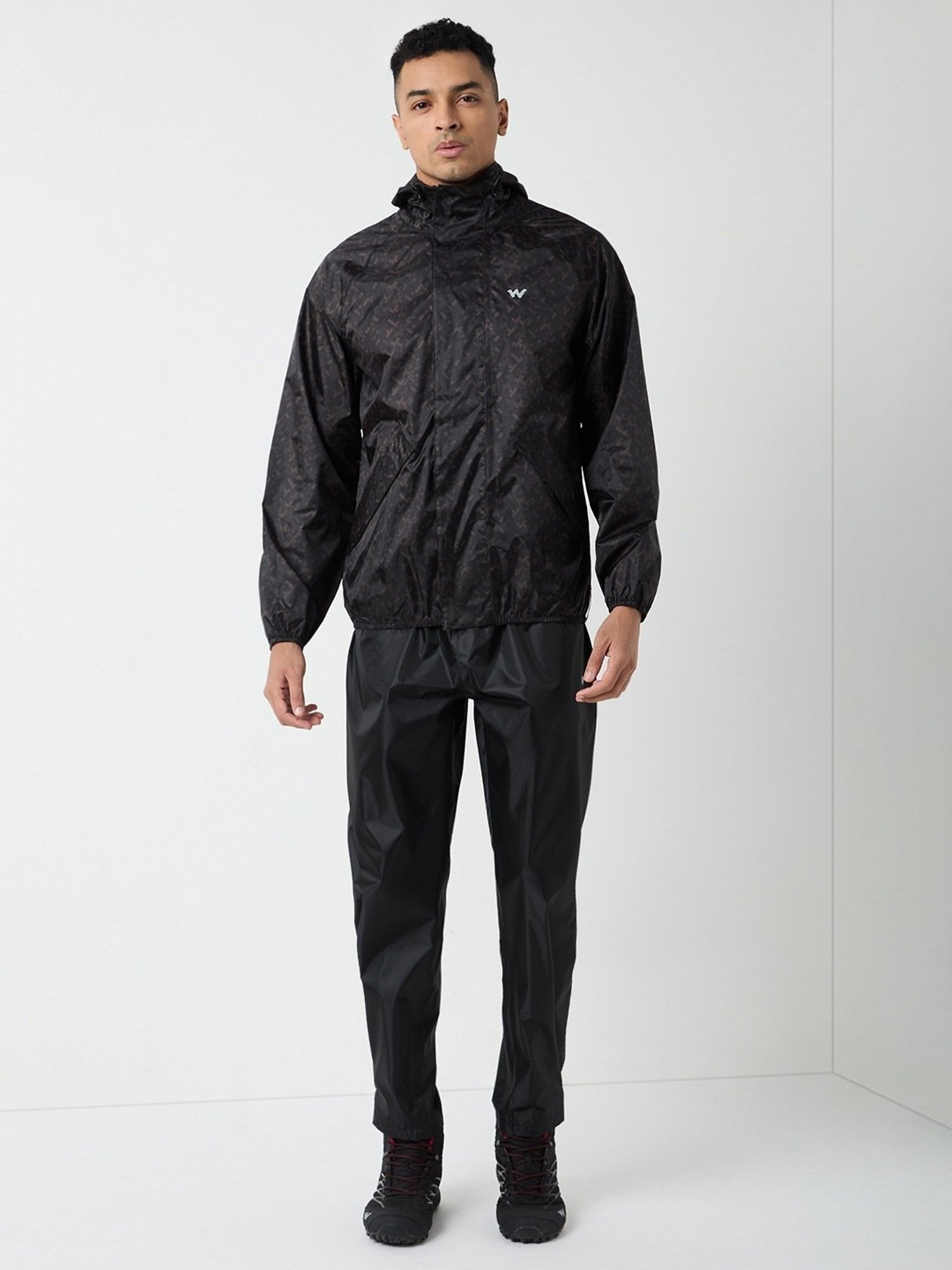 Wildcraft Black Regular Fit Raincoat Set