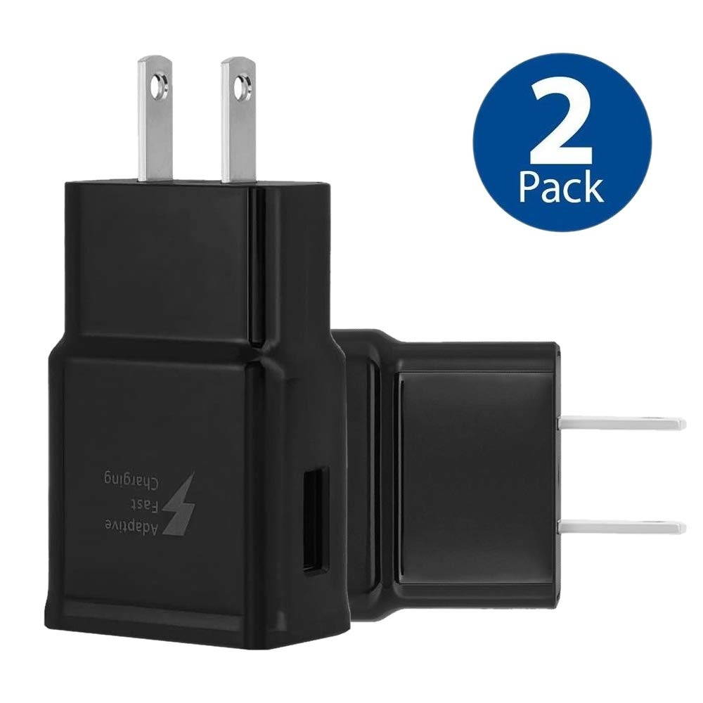 Wall Charger with USB-C High Speed Charge & Sync Cable for Samsung Galaxy S8/S9, LG G5/G6/Huawei-White 2 Pack