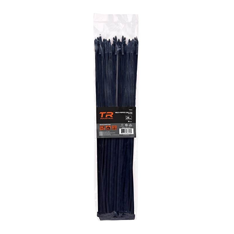 MultiPurpose UV Resistant Black Cable Ties 24 inches 50 Pack
