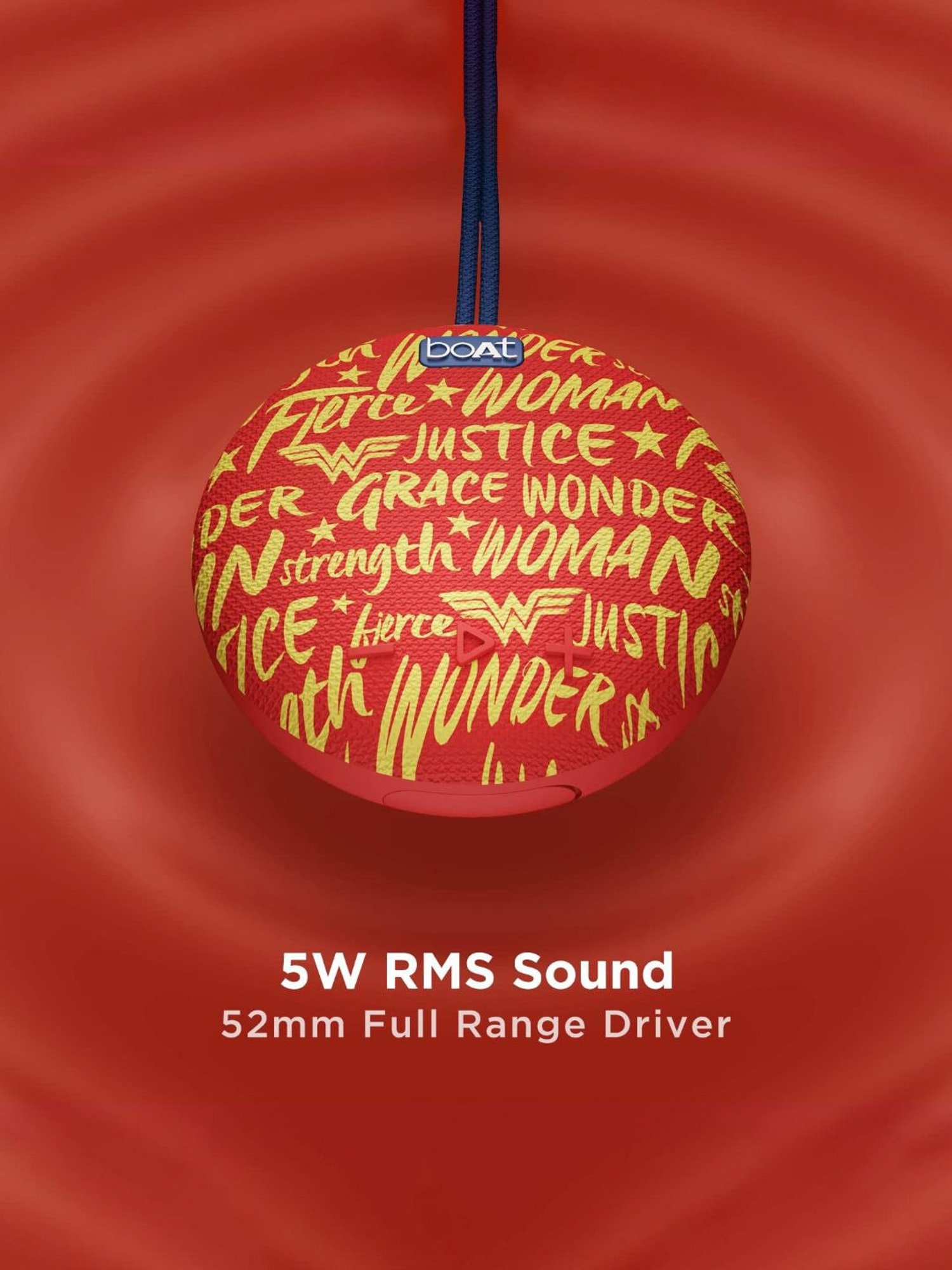 Boat Stone Superman Edition 5W Bluetooth Speaker with Upto 4H Playtime (Amazonian Red)