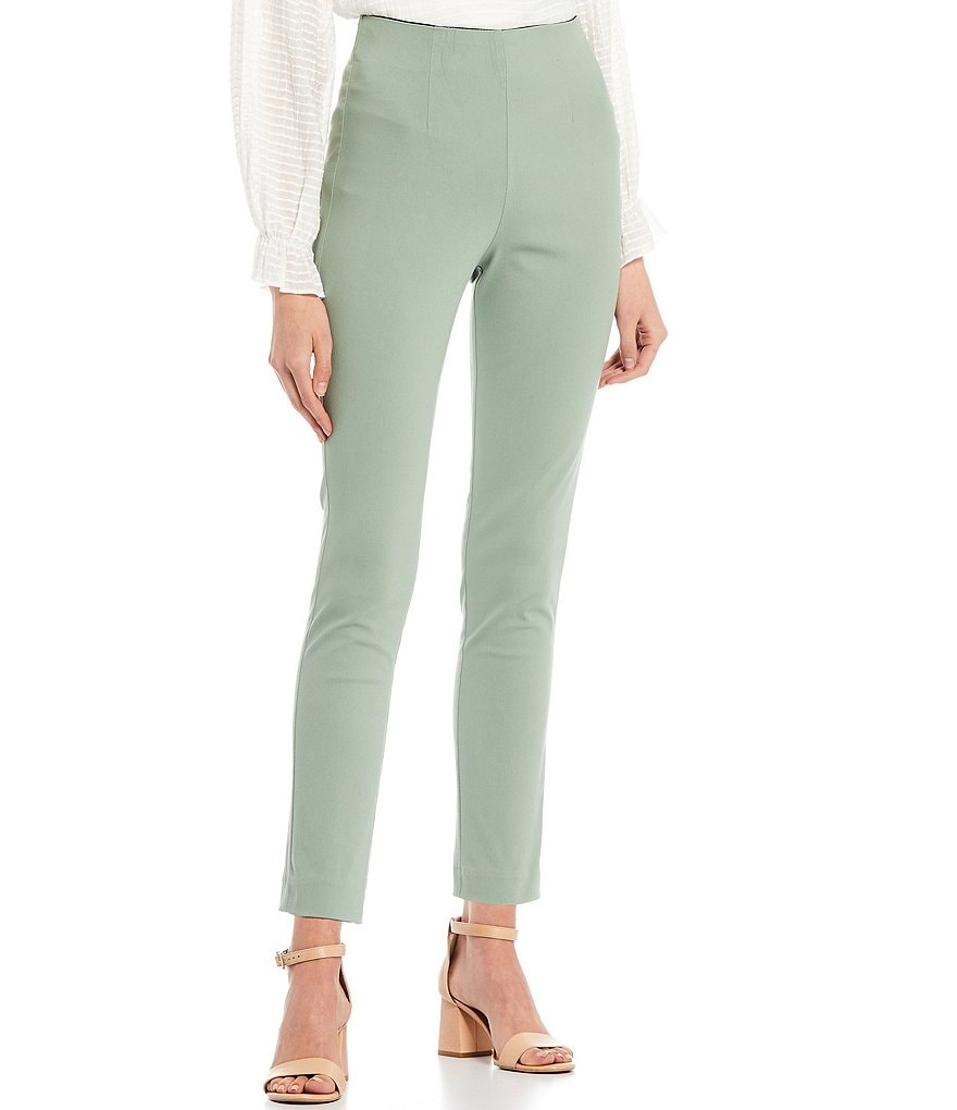 Takara High-Waisted Flat-Front Pull-On Skinny Pants
