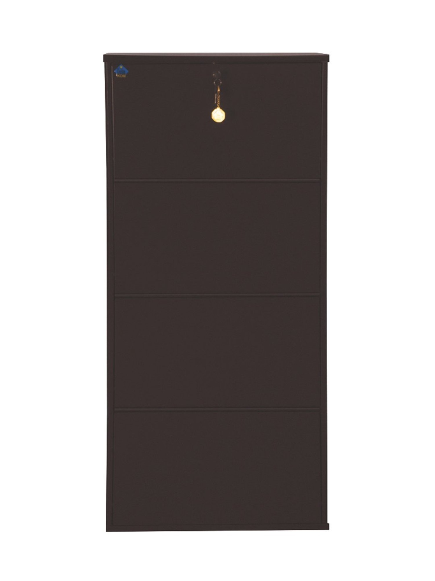 Delite Kom Metal Shoe Rack - 24" 8 Shelf, Double Decker, Coffee, PowderCoat, Wall Mount, DIY