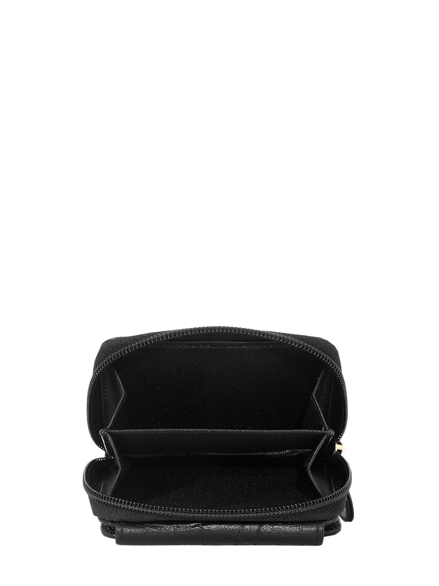 Eske Black Animal Effect Zip Around Wallet for Women