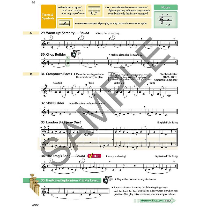 KJOS Tradition Of Excellence Book 1 for Baritone Tc