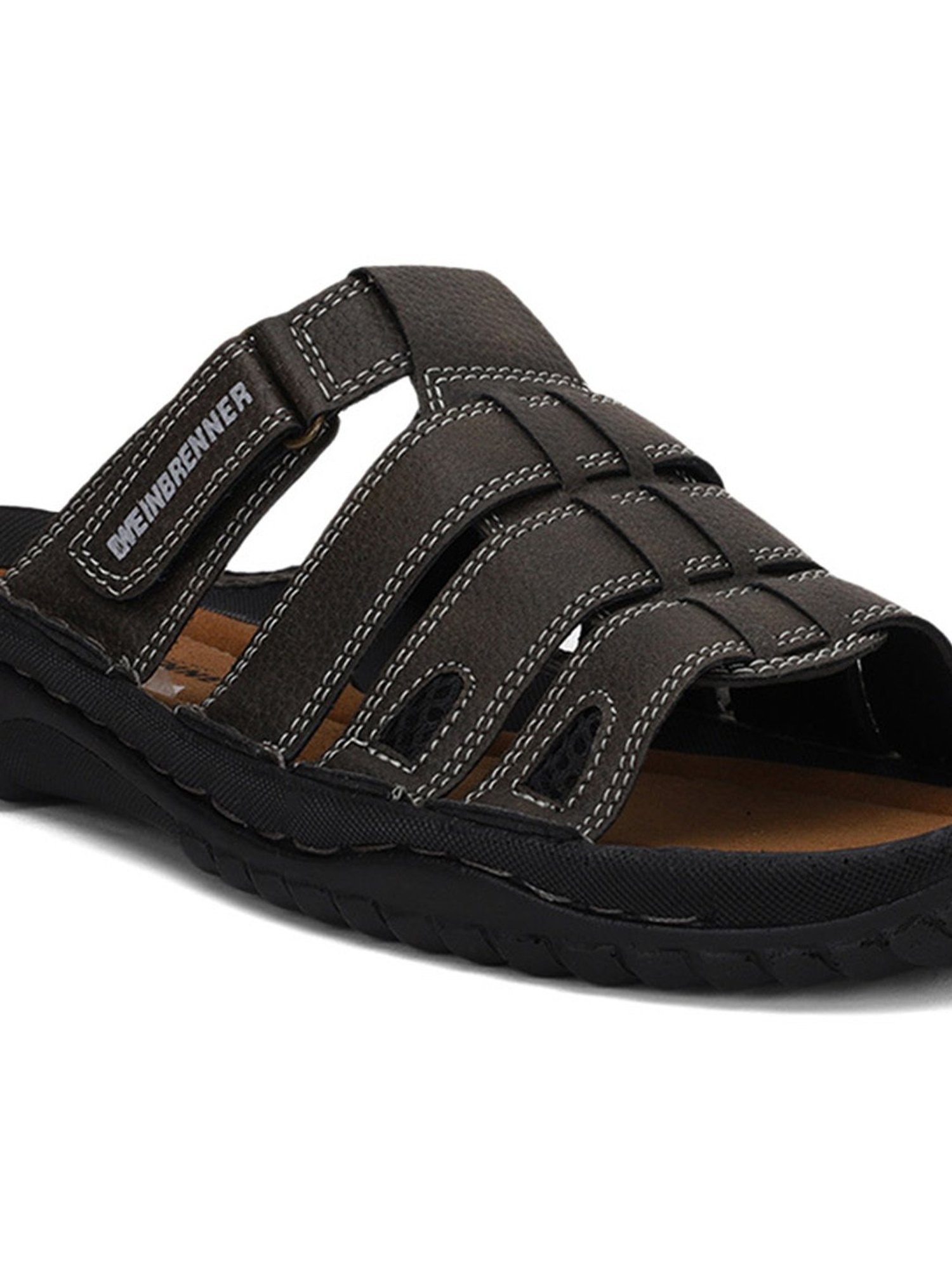 Weinbrenner by Bata Men's Charcoal Grey Casual Sandals