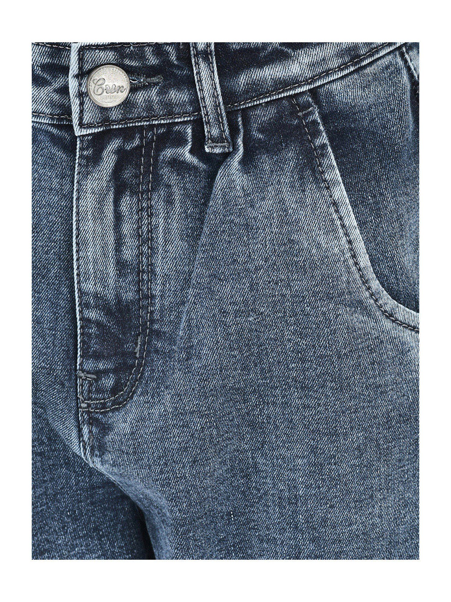 Crimsoune Club Girls Blue Solid Jeans
