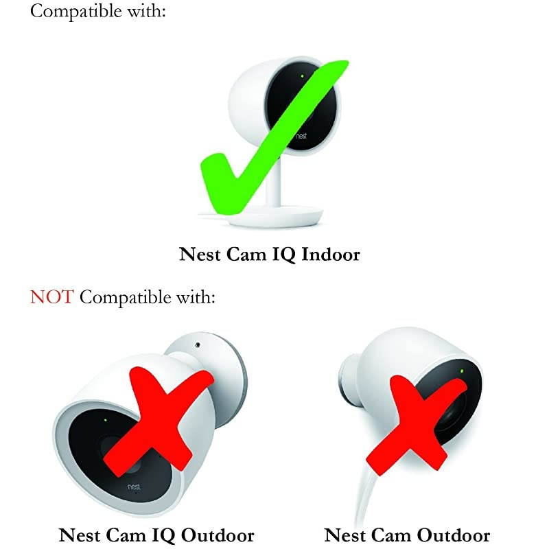 Wall Mount for Nest Cam IQ &ndash; Mount Your Nest Cam IQ with Screws onto Any Wall or Use The Strong Magnet to Mount The Camera onto Any Metallic Surface Without Tools or Wall Damage &ndash; by