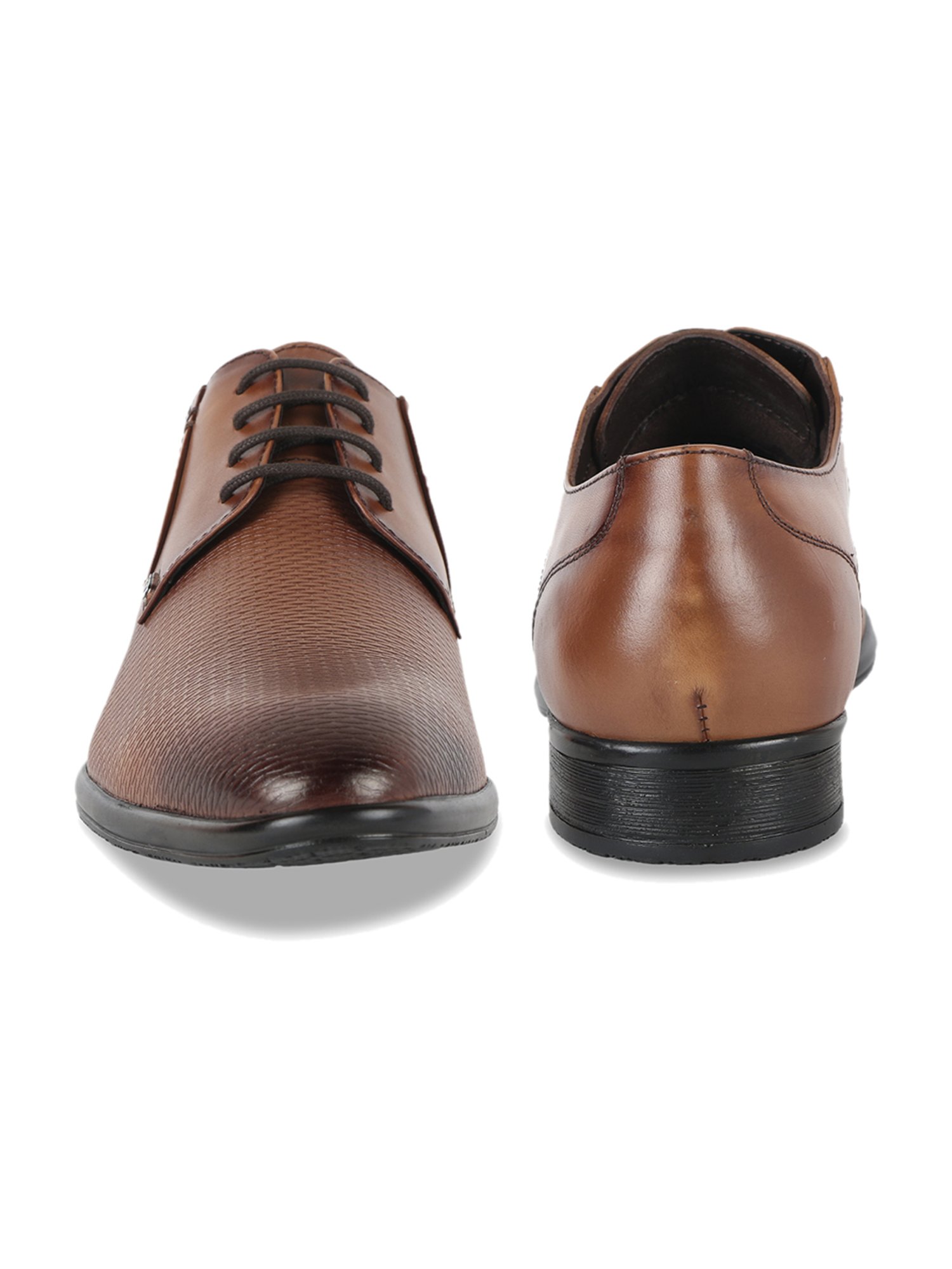 ID Men's Tan Derby Shoes