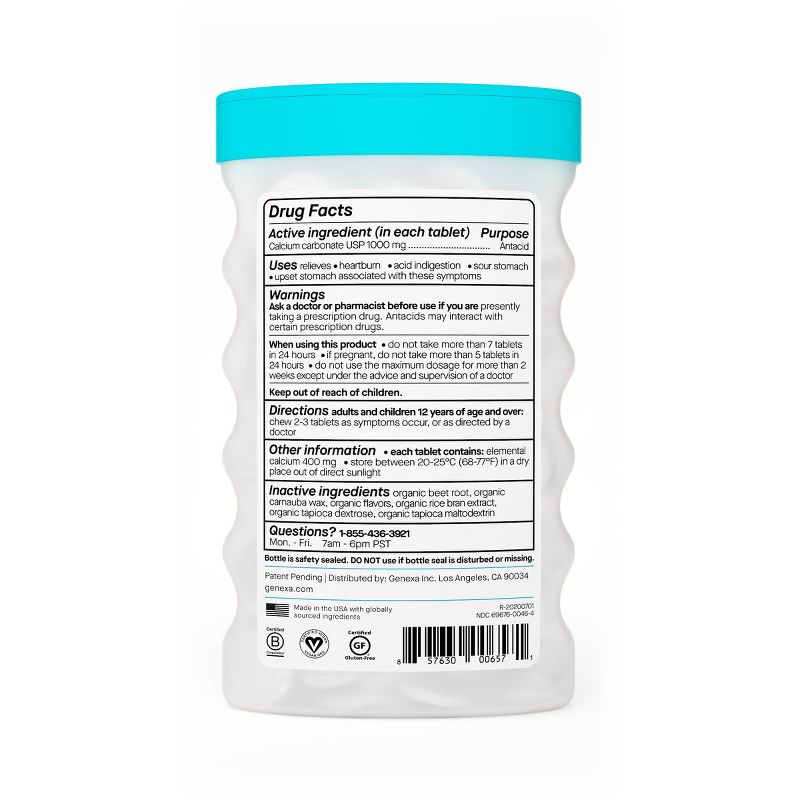 Genexa Antacid Maximum Strength - 72ct