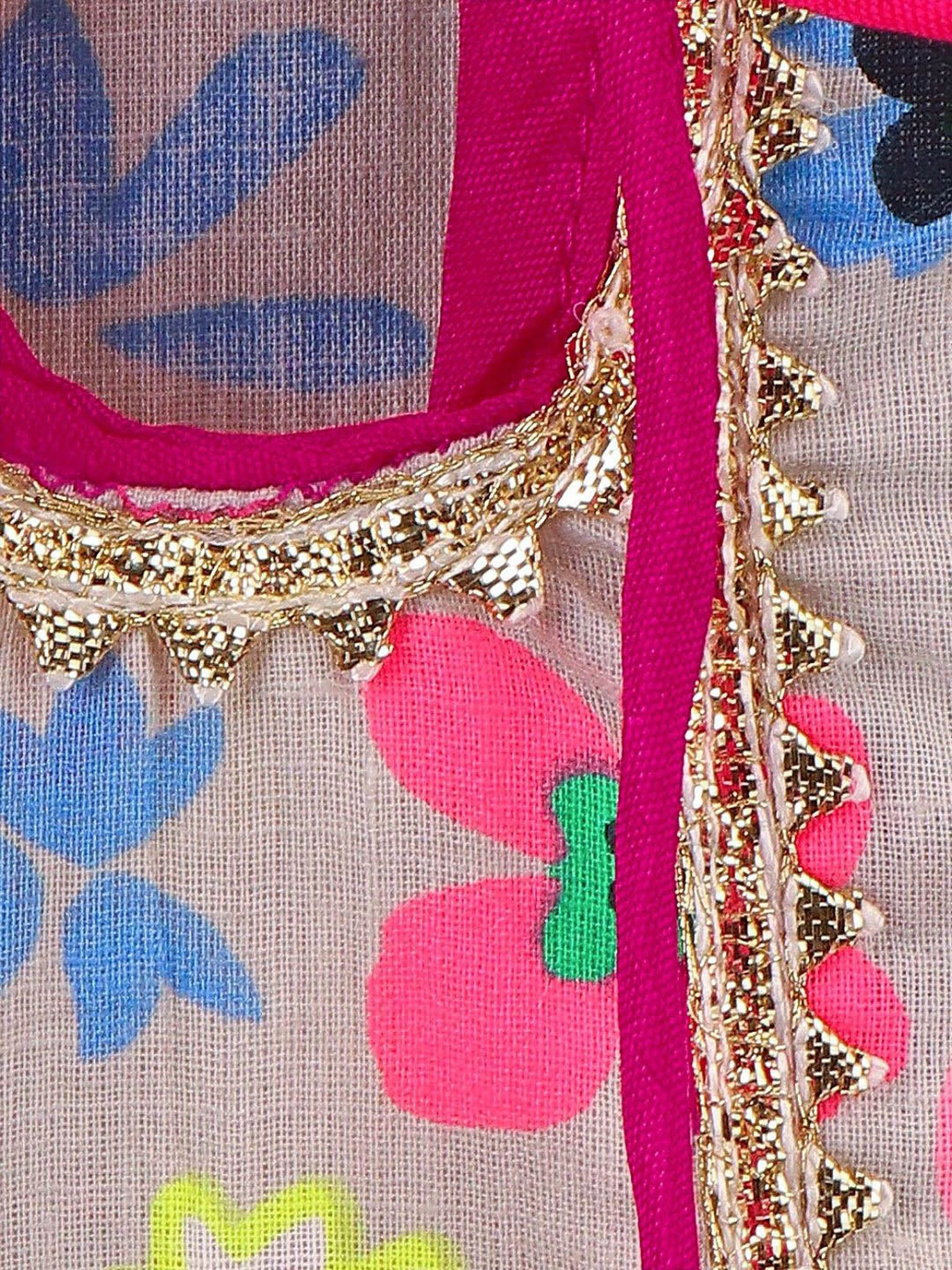 LilPicks Kids Multicolor Cotton Floral Print Suit Set