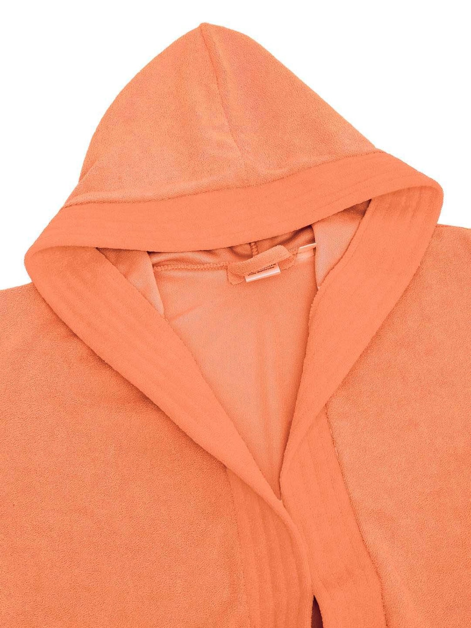 Creeva Melodious Orange Micro Terry 225 GSM Kids Hooded Bathrobe 14-15 Years With Pocket
