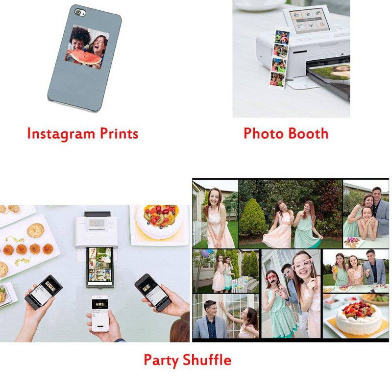 Canon SELPHY CP1300 Wireless Compact Photo Printer (White) + Canon KP-108IN Color Ink Paper Set (Produces up to 108 of 4 x 6 Prints) + USB Printer Cable + HeroFiber Ultra Gentle Cleaning Cloth