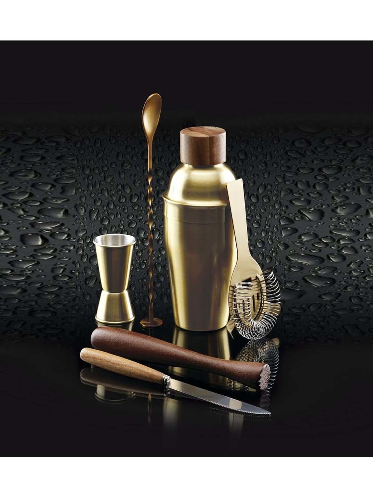 BarCraft Golden Cocktail Tools (0.45 L) - Set of 6