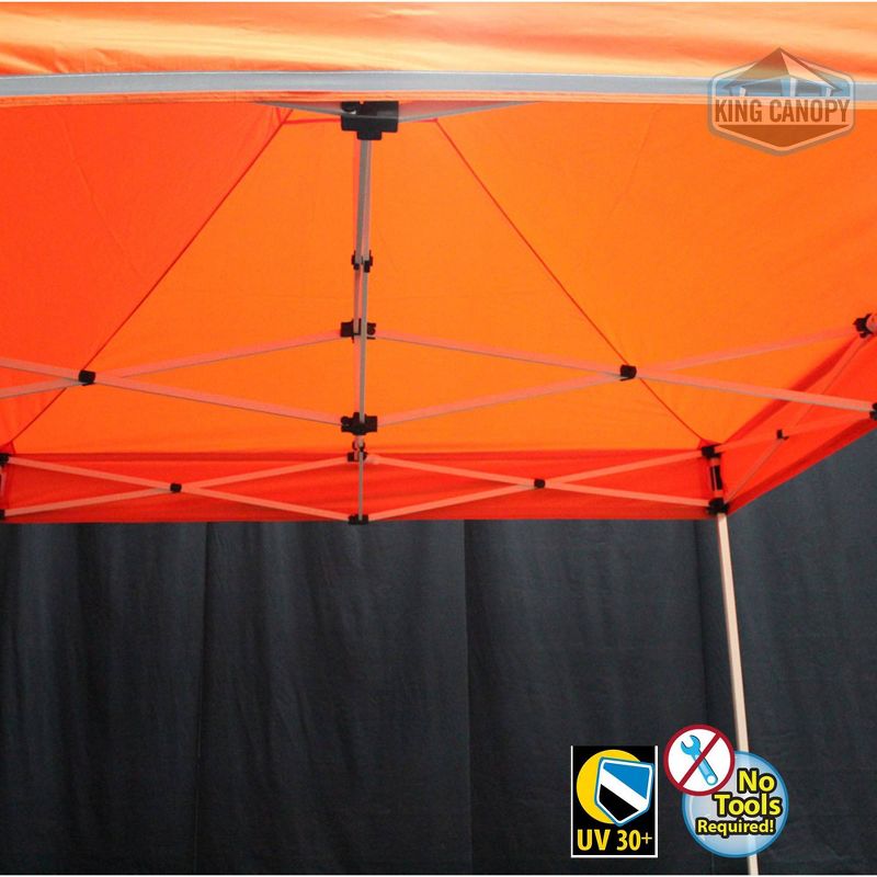 King Canopy 10'x10' Festival Instant Pop Up Tent with Orange Cover