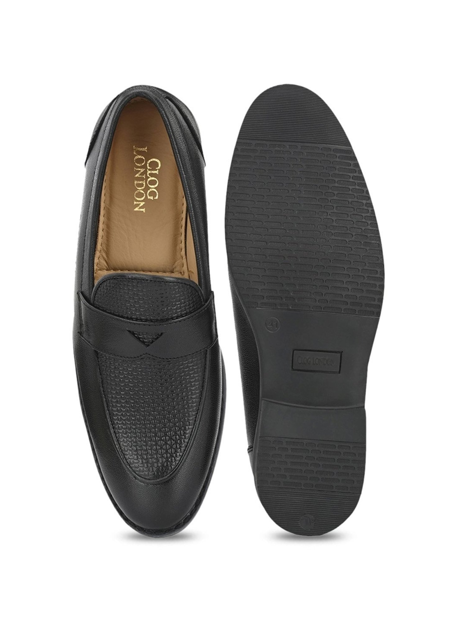 Clog London Men's Black Formal Loafers