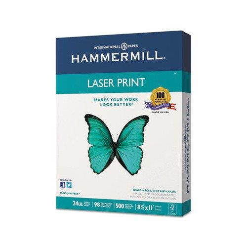 Hammermill - Laser Print Paper, 24lb, 98 Bright, 8.5 x 11" - Reams 10