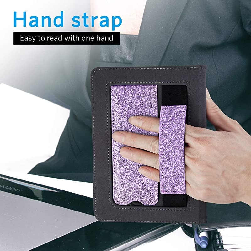 Kindle Paperwhite Case with Stand Durable PU Leather Smart Cover with Auto Sleep Wake Hand Strap Feature ONLY Fits All New Kindle Paperwhite 10th Generation 2018 ReleasedPurple Glitter