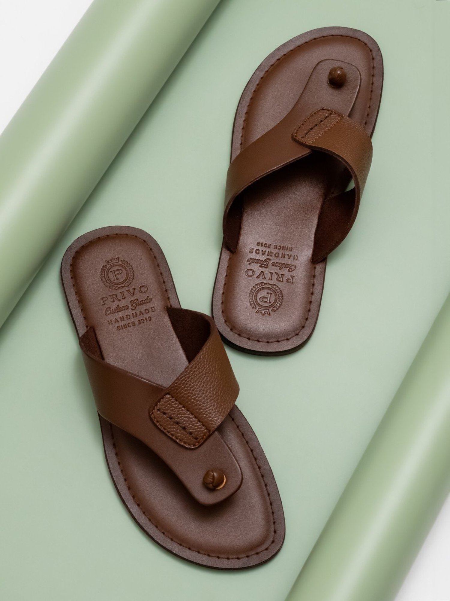 Privo by Inc.5 Men's Brown Thong Sandals