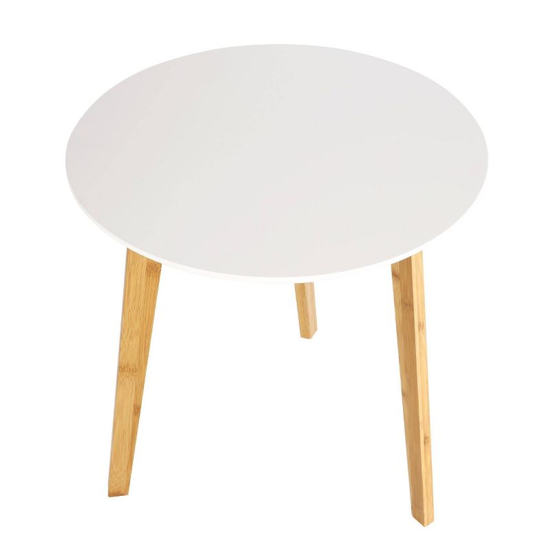 Phoenix Mid Century Wood Side Table White - Edgemod