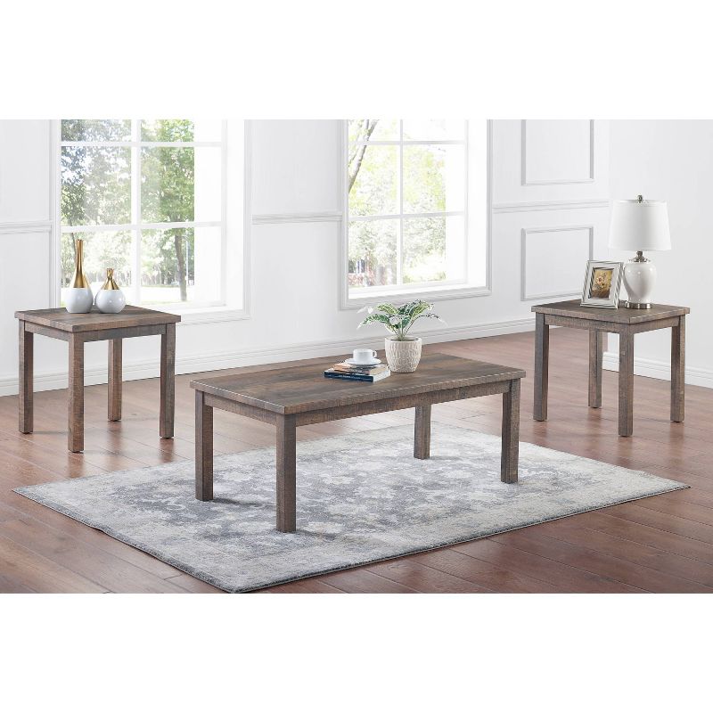 Brunsin Coffee Table and 2 End Table Set Antique White - miBasics