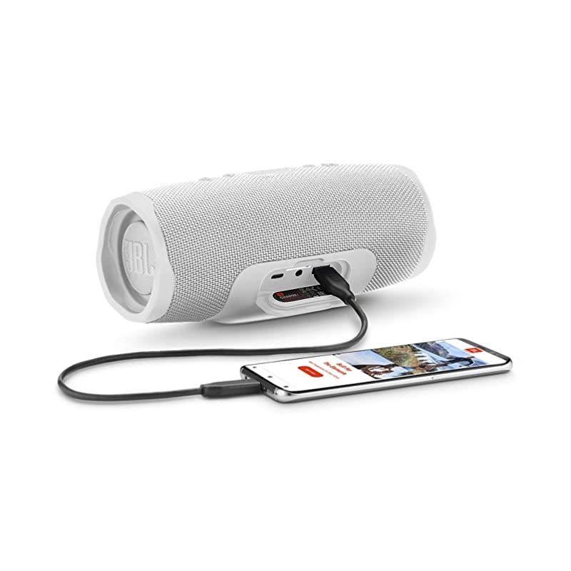 Charge 4 Waterproof Portable Bluetooth Speaker- White (CHARGE4WHTAM)