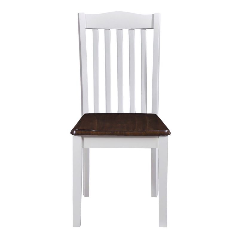 Set of 2 Shiloh Dining Chairs Dark Walnut-White - Dorel Living