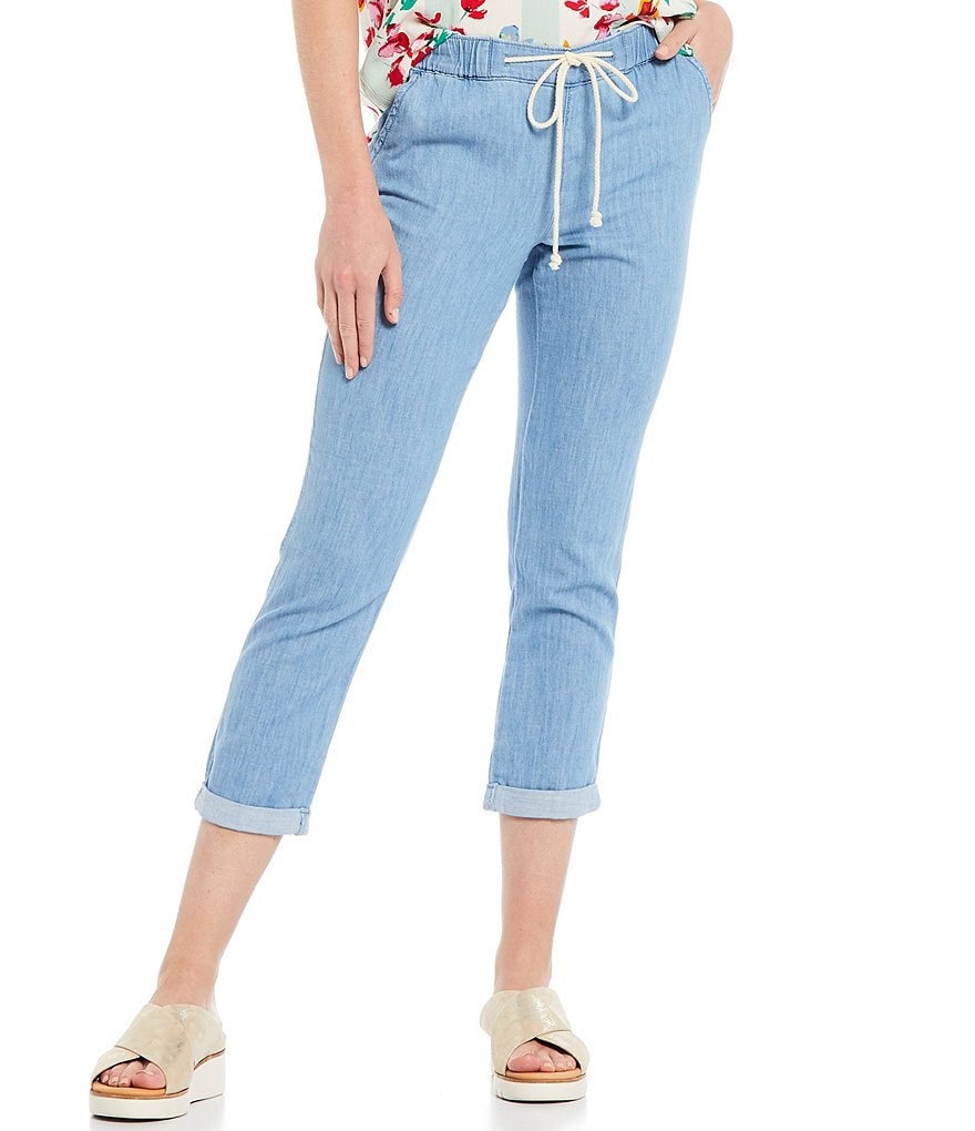 NYDJ Petite Size Slim Jogger Roll Cuff Crop Pants