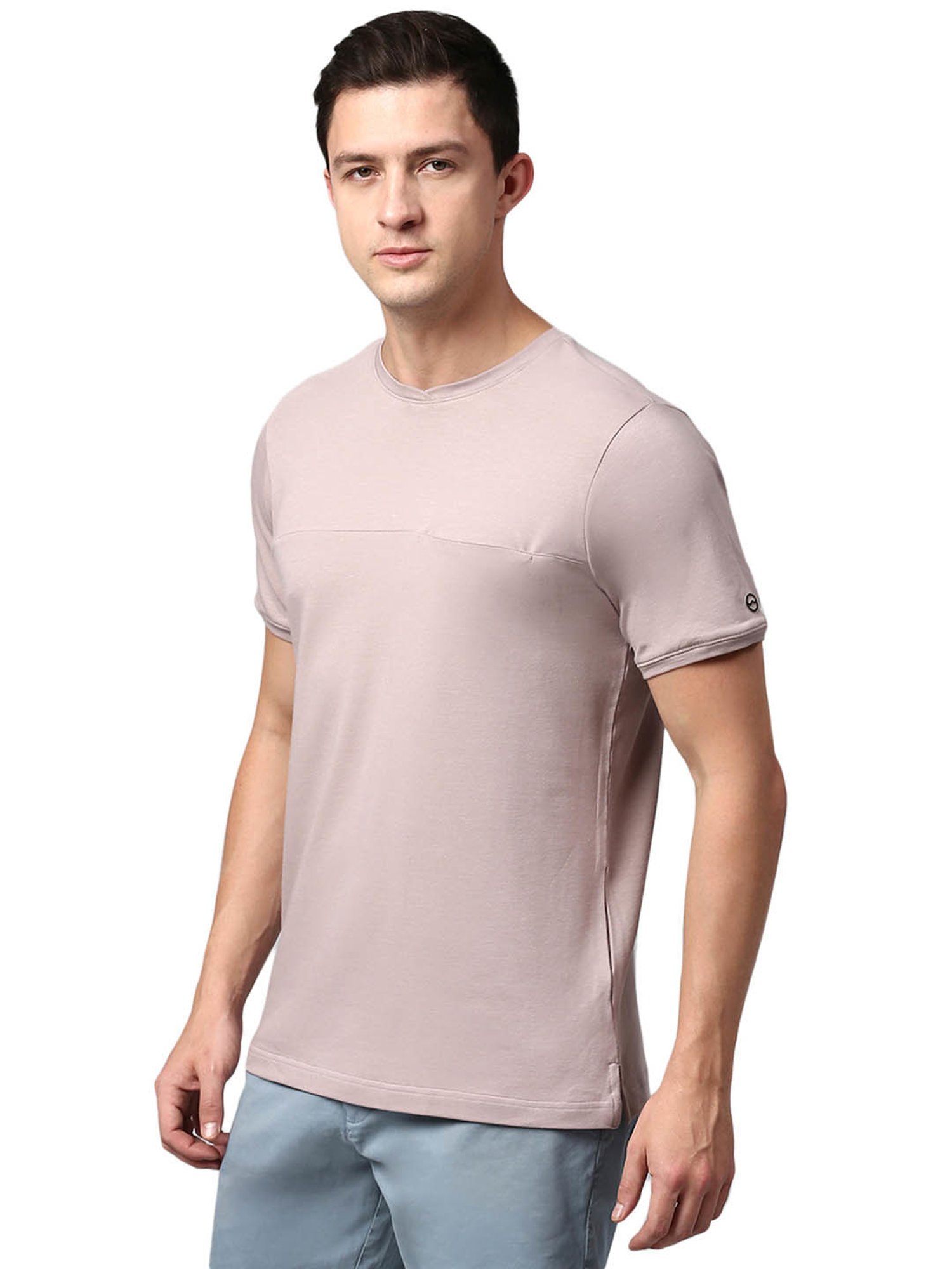 Slowave Dusty Pink Regular Fit T-Shirt