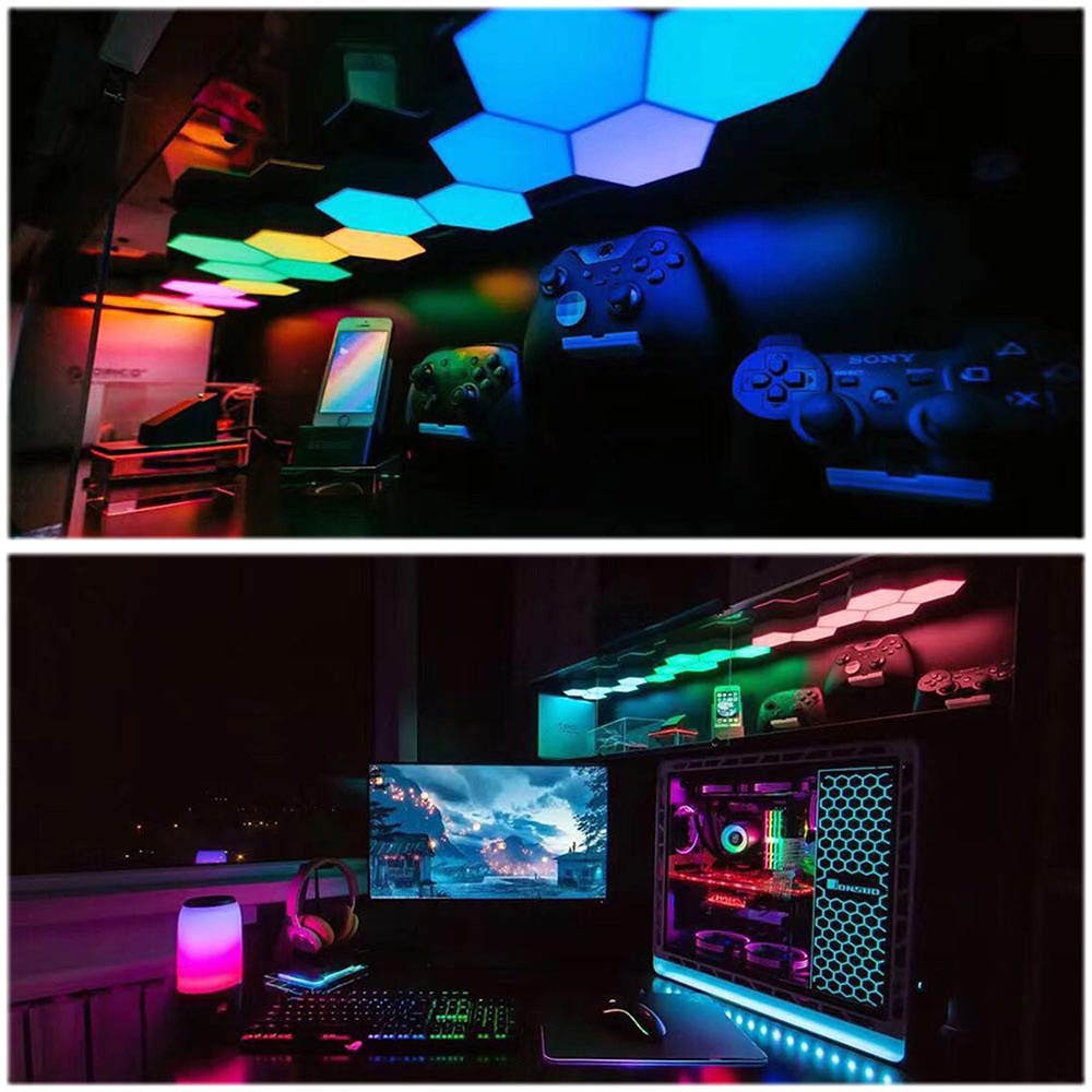 LifeSmart Smart Wi-Fi LED Light Kit Christmas Lights Splicing 7 Block Base 16 Million Color Work w/ Alexa Google Decor