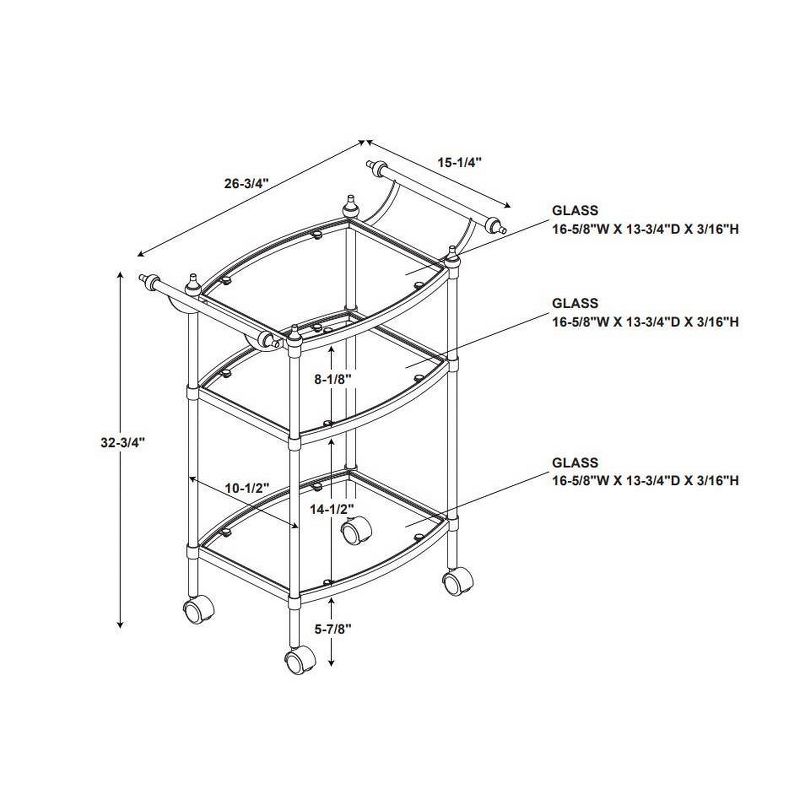 Flash Furniture Castleberry Rustic Wood Grain and Iron Kitchen Serving and Bar Cart