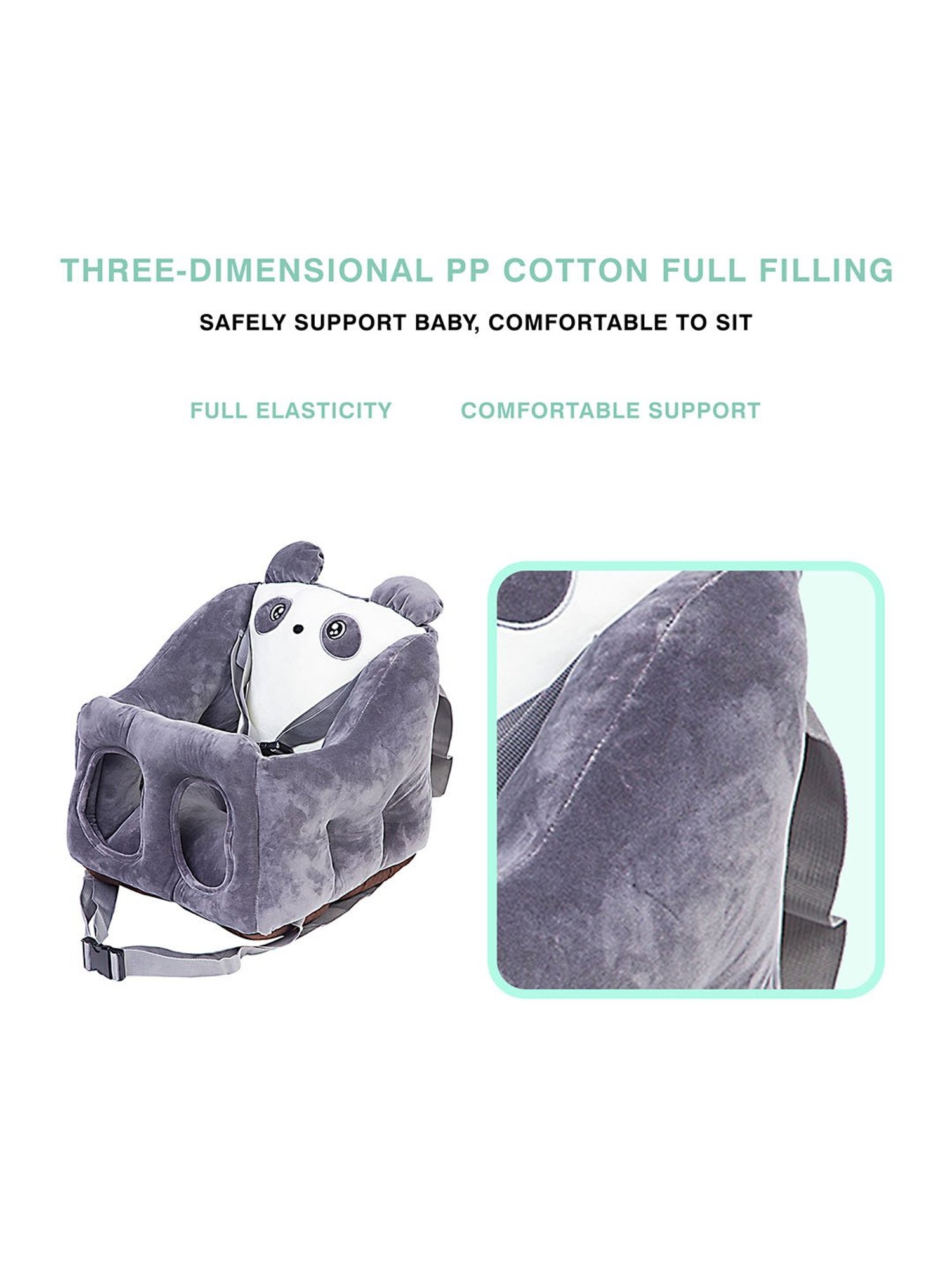 Baby Moo Panda Grey Multifunctional Dining Chair