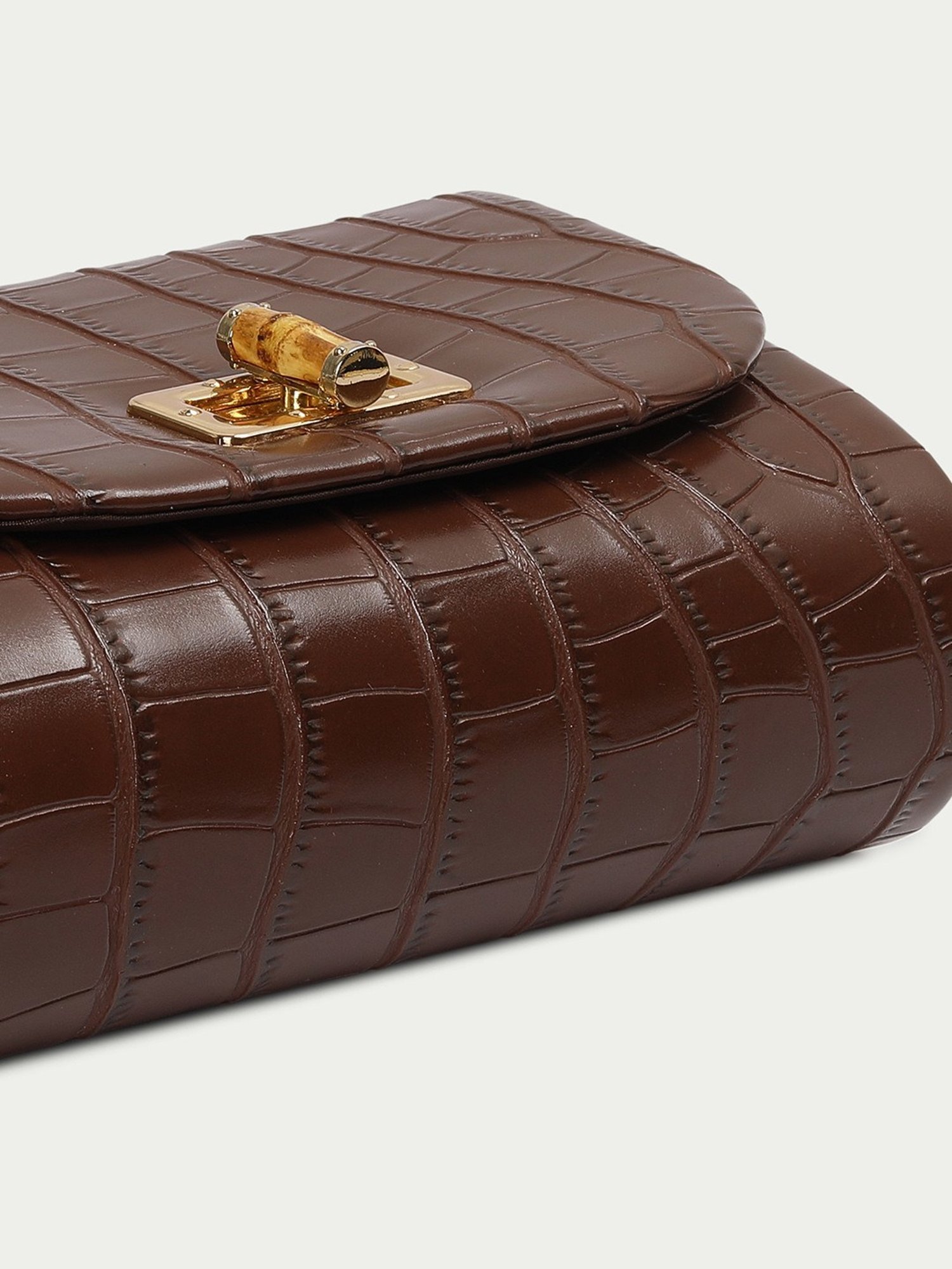 Code by Lifestyle Tan Textured Sling Handbag