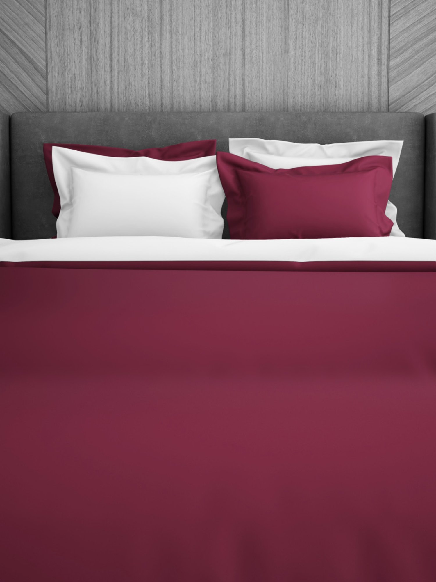 Spaces Solid Dark Violet Cotton Queen Duvet Cover