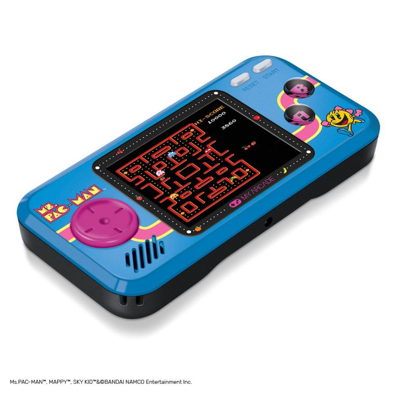 My Arcade MS. PAC-Man Pocket Player Portable Handheld with 3 Games: MS.PAC-Man, Sky Kid & MAPPY