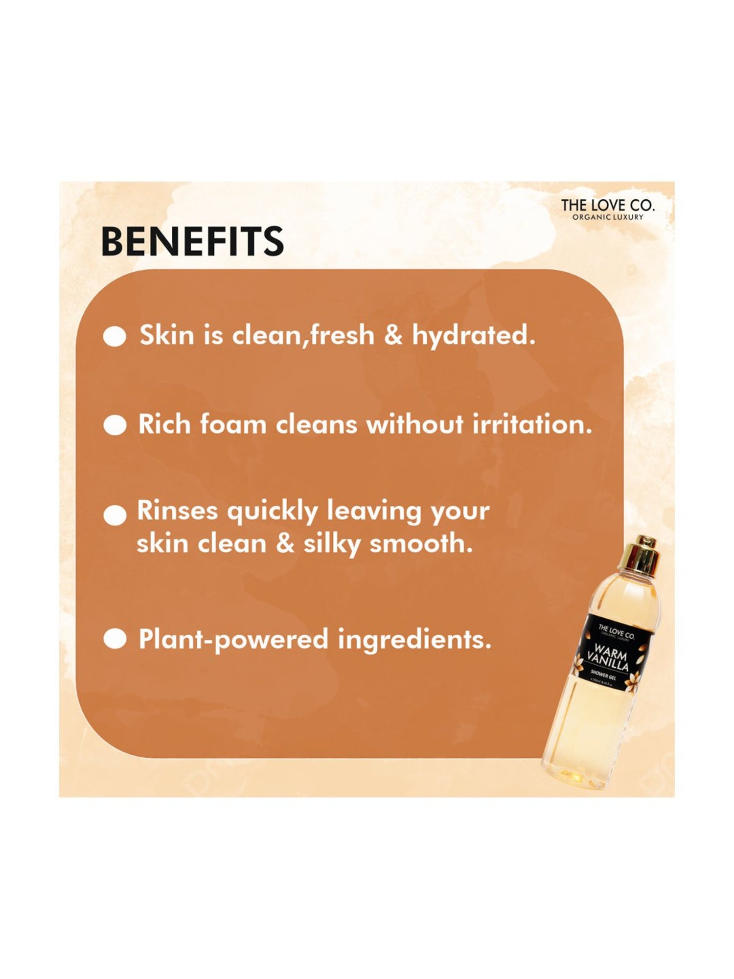 The Love Co. Warm Vanilla Body Wash - 250 ml