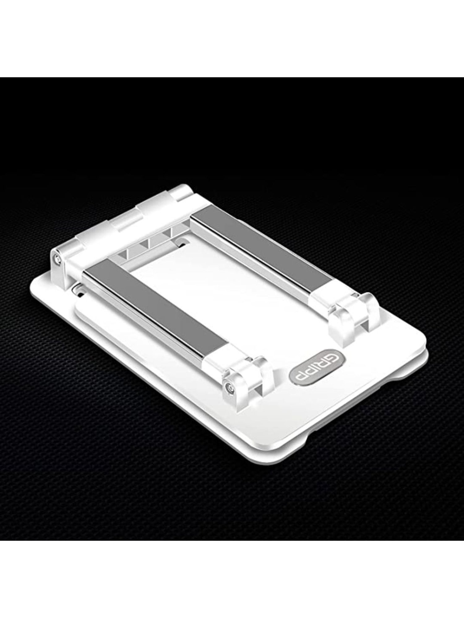 GRIPP Trivot Universal Aluminium Multi-Angle Adjustable Table Top Mobile/Tablet Holder Stand, White