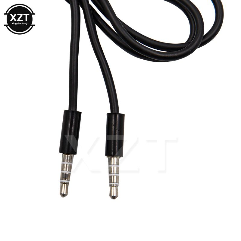 1PCS 1M Extension Audio Cable  3.5MM Male To Male 4-Pole 3 Ring AUX Extension Cable For Speakers Headphone MP3 high quality
