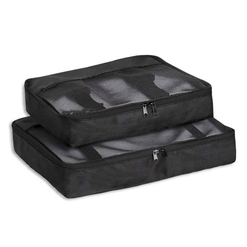 Brookstone Packing Cubes with Compression - Black