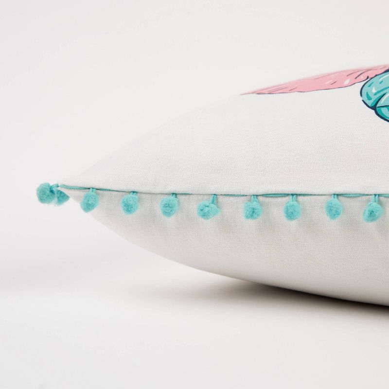 18"x18" Sea Shells Square Throw Pillow Blue - Simply Southern