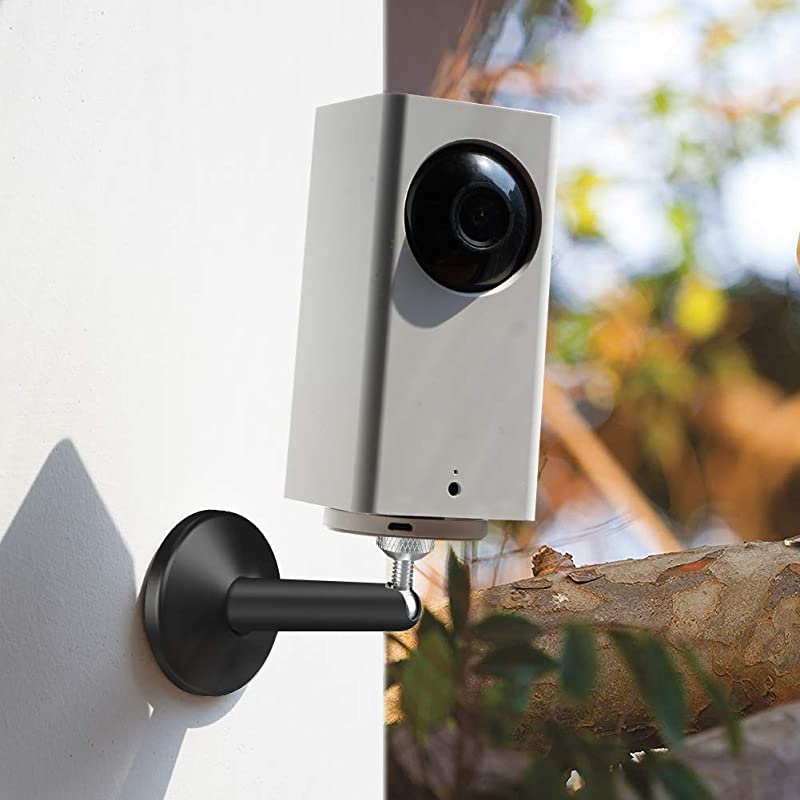 Wall Mount for Wyze Cam Pan, Adjustable Security Wall Mount Aluminium Alloy Indoor/Outdoor Mount for Wyze Cam Pan and Other Surveillance Camera Models with 1/4 Inch Thread (1 Pack, Black)