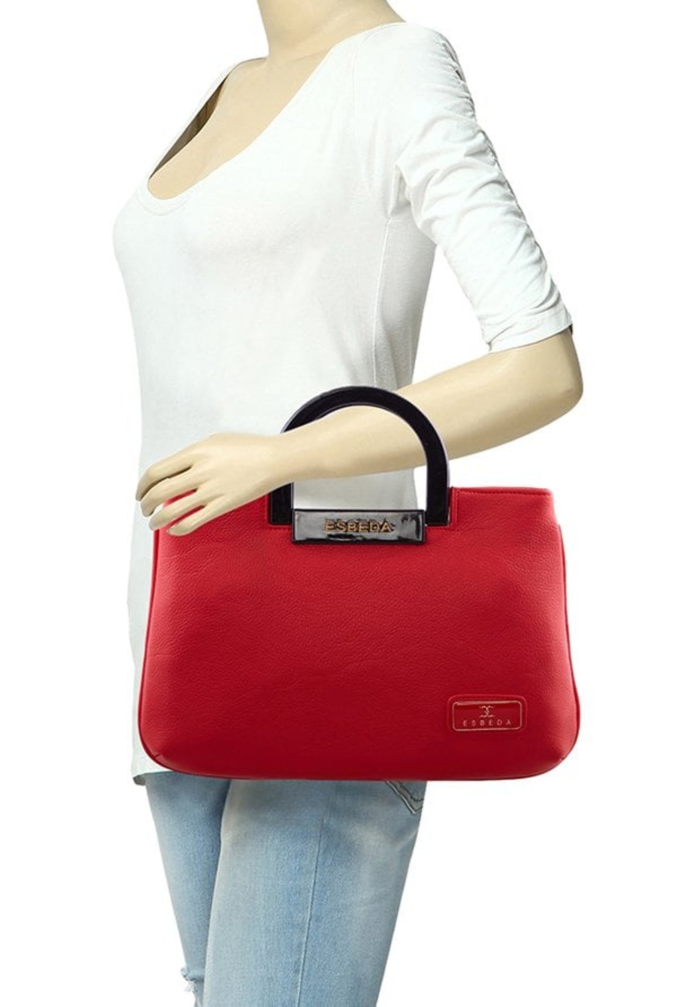 Esbeda Red Distressed Handbag