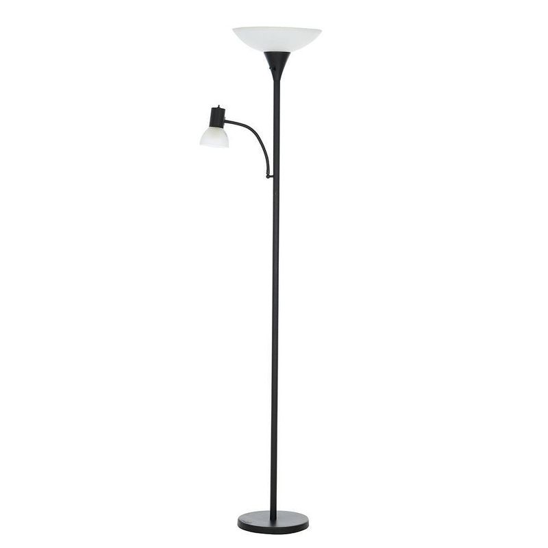 71" 3-way Reading Light Floor Lamp Black - Cresswell Lighting