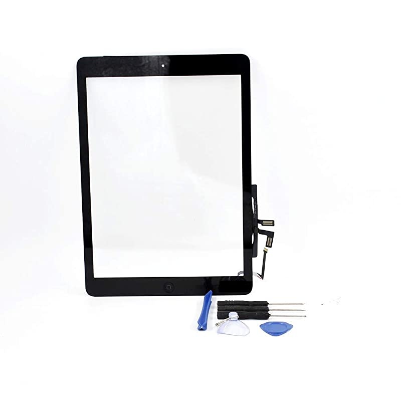 Touch Digitizer Screen and Home Button Flex for iPad AirA1474A1475A1476 ColorBlack