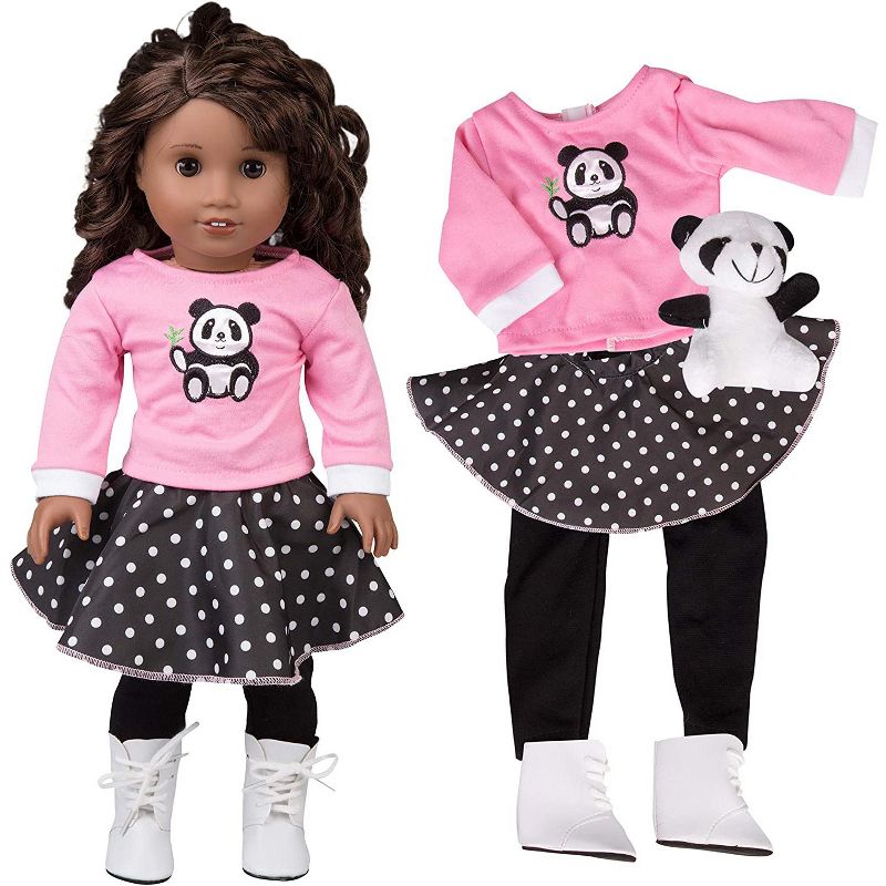 Dress Along Dolly Panda Poodle Skirt for American Girl Doll