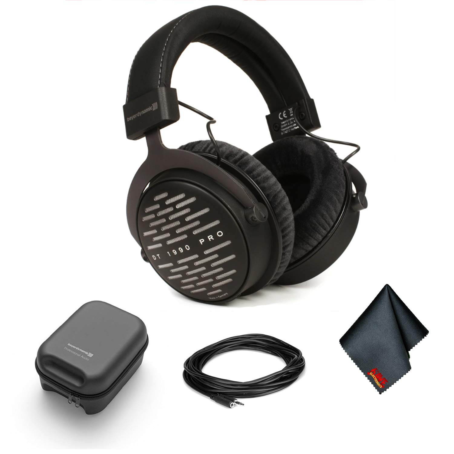 Beyerdynamic DT 1990 Pro Open-back 250 ohm Studio Reference Headphones - Kit with 25ft Extension Cable