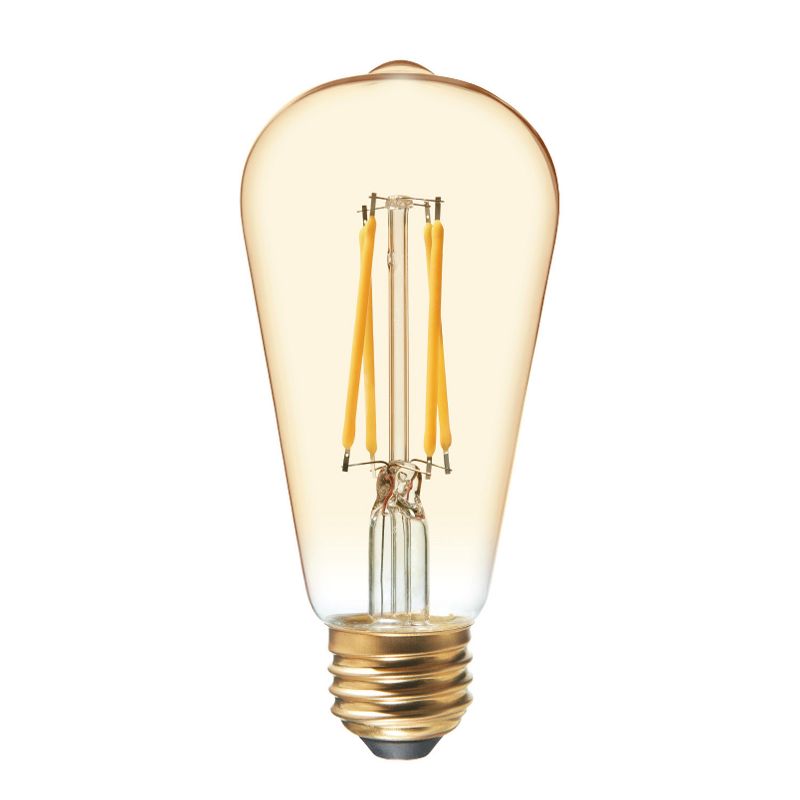 General Electric 60W VintaAline ST19 Filament Amber LED Light Bulb White