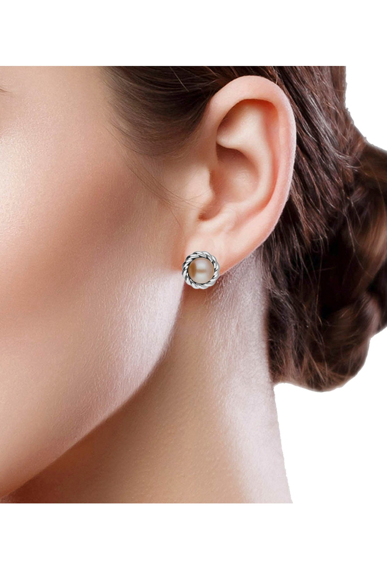 Sri Jagdamba Pearls 92.5 Sterling Silver Earrings